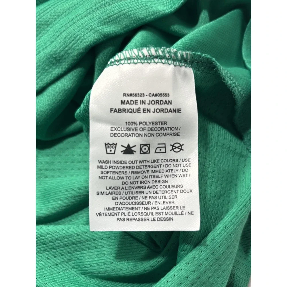 Nike Dri-FIT Shirt Mens 2XL Green Running Reflective Graphic Tee Lightweight